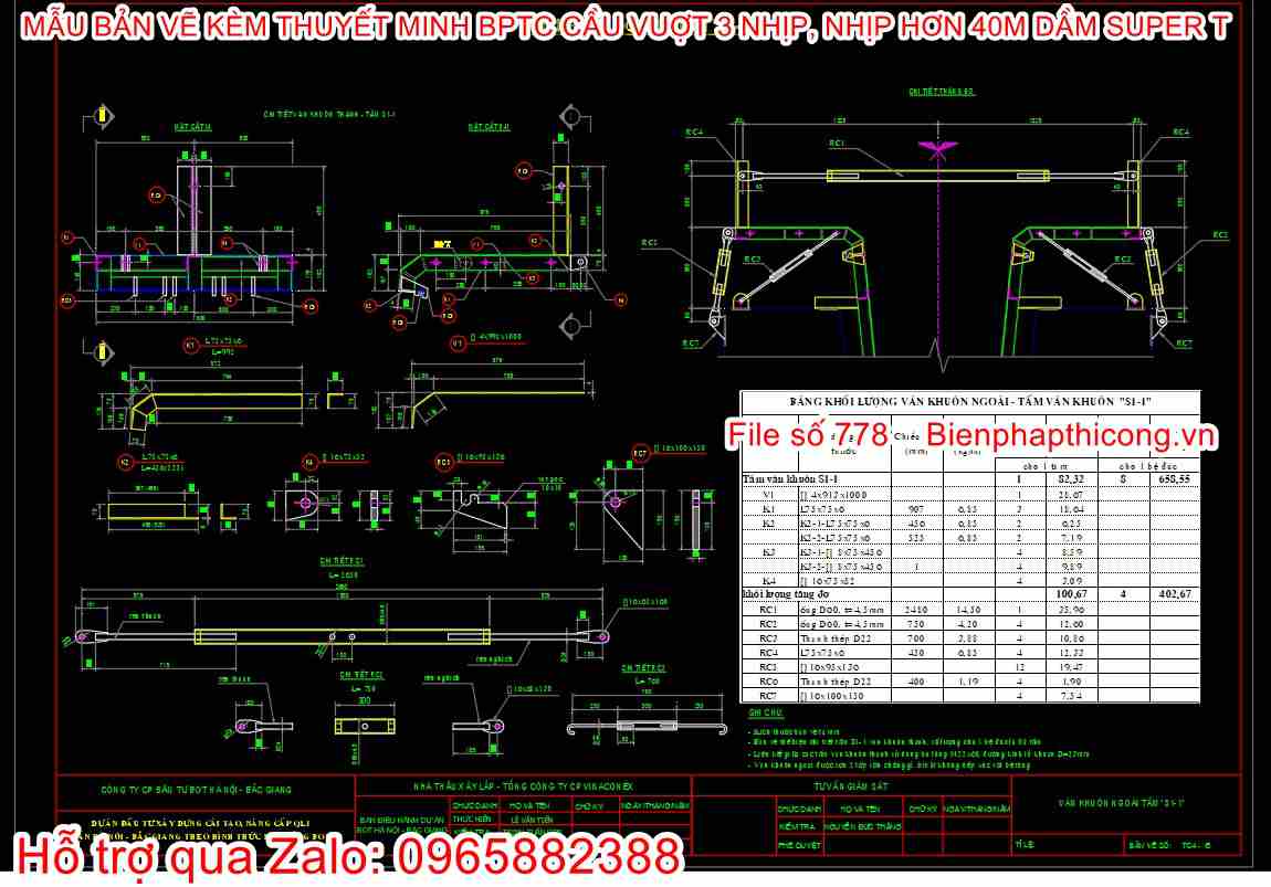 Bản vẽ bptc ván khuôn ngoài.
