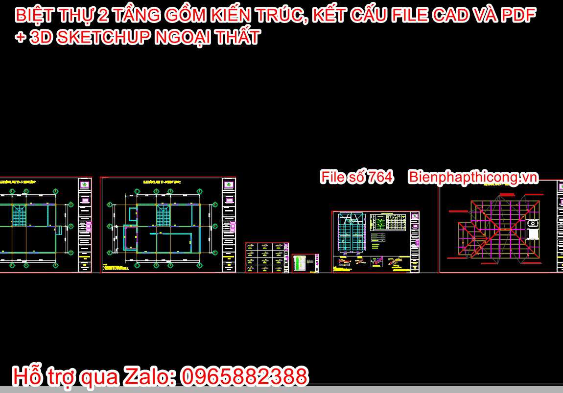 Bản vẽ kết cấu nhà mái nhật 8,5m x 11m.