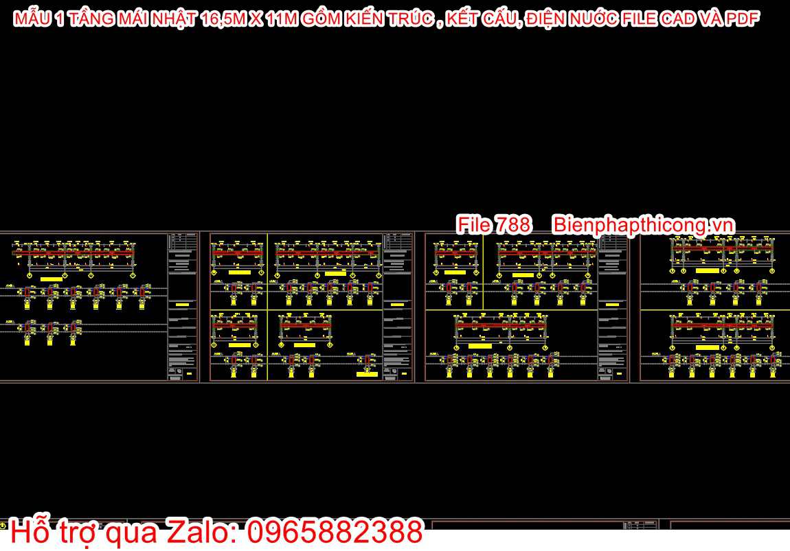 Bản vẽ chi tiết dầm nhà cấp 4 đẹp.