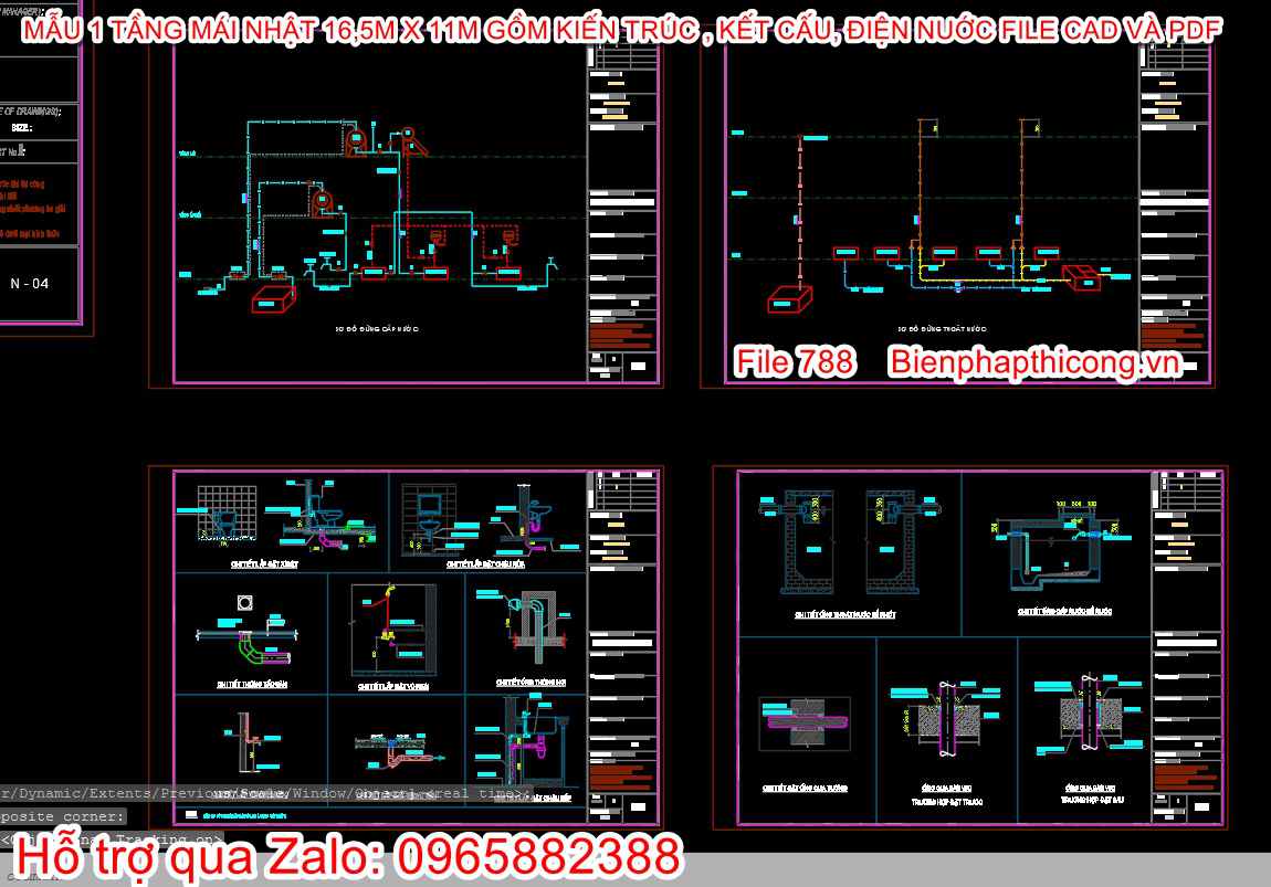 Thiết kế chi tiết cấp thoát nước đẹp.
