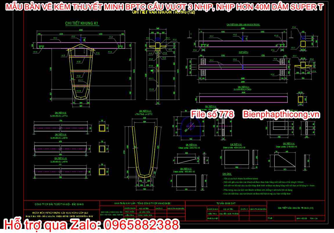 Chi tiết ván khuôn trong cad.