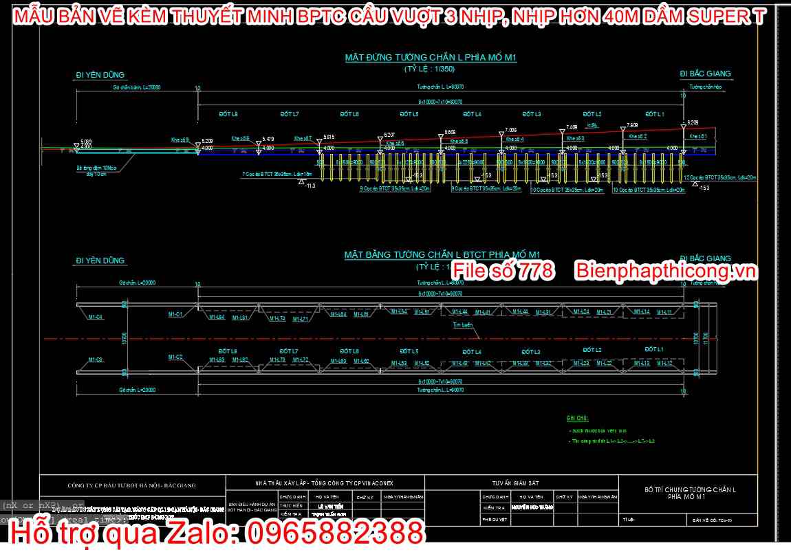 Bố trí chung tường chắn.