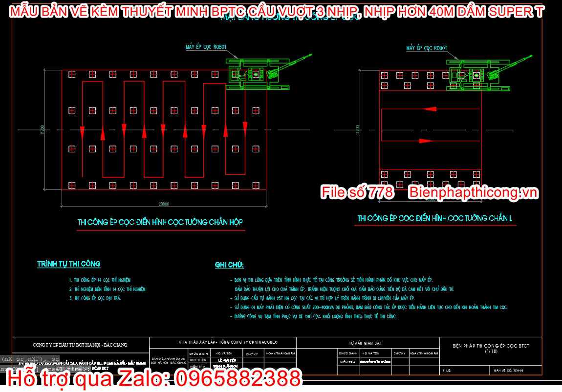 Biện pháp thi công ép cọc btct.