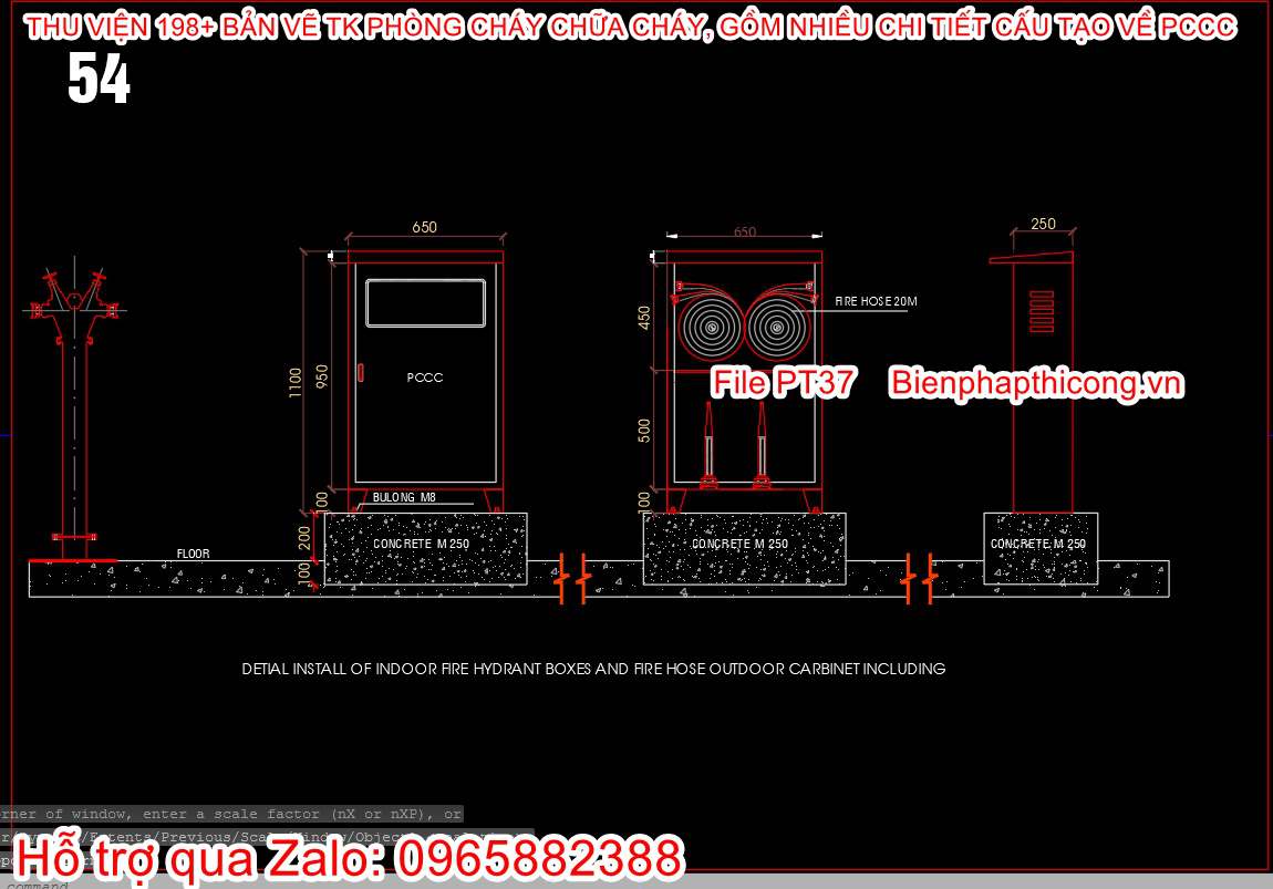 Bản vẽ cad phòng cháy chữa cháy.