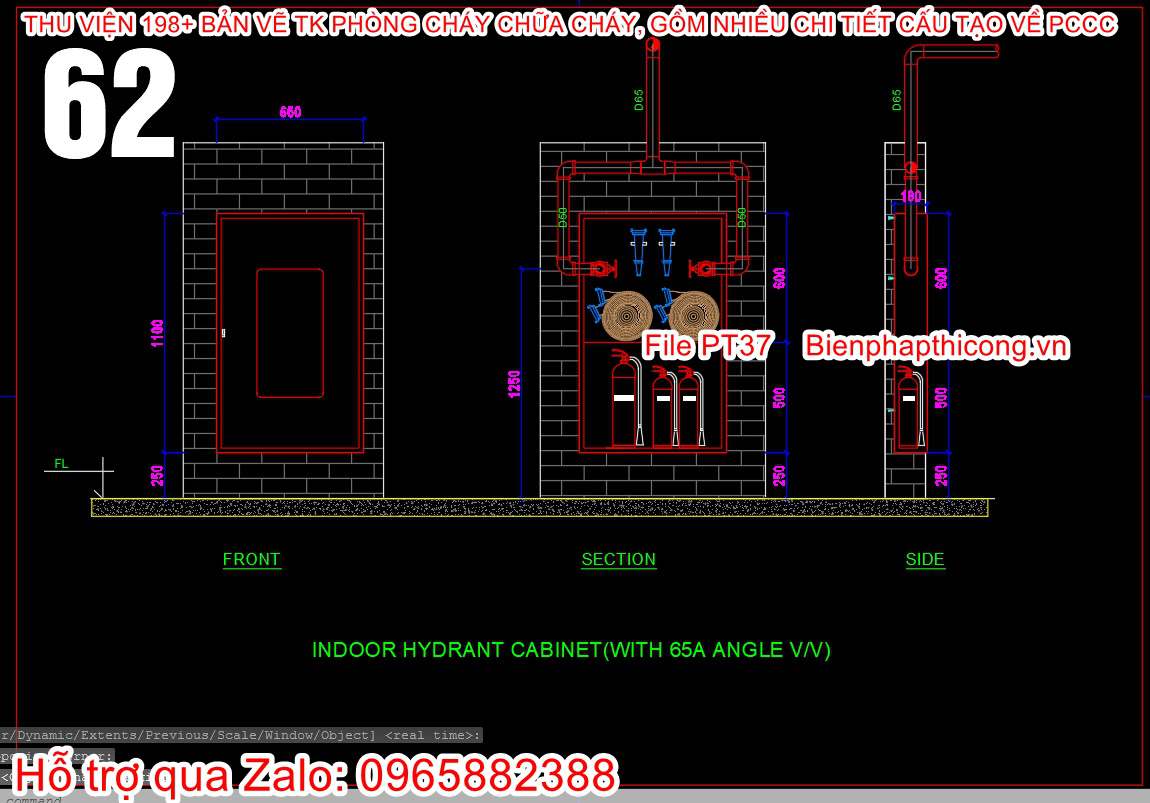 Bản vẽ tủ pccc cad.