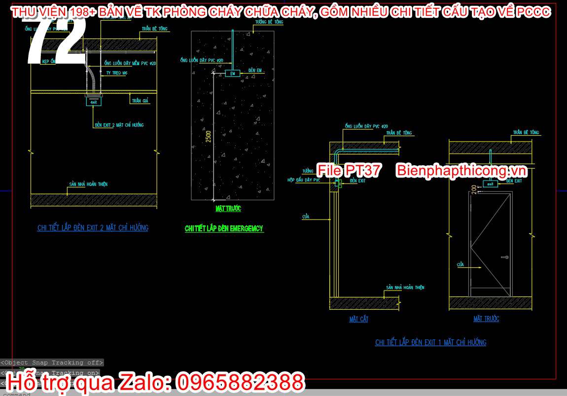 Bản vẽ cad pccc đèn exit 2 mặt chỉ hướng.