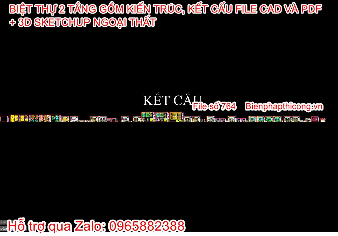 Bản vẽ kết cấu mái nhật tân cổ 2 tầng cad 5 ngủ.