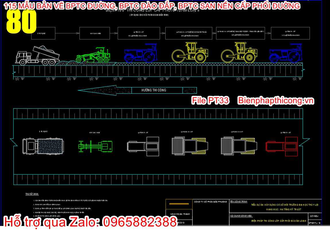 Biện pháp thi công cấp phối đá dăm loại 2.