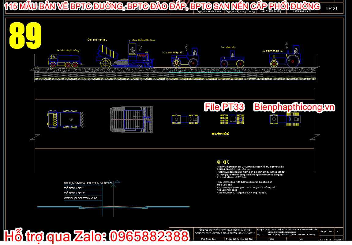 Bản vẽ bptc nền đường cad.