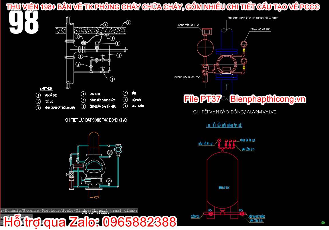 Bản vẽ chi tiết lắp đặt cống tác dòng chảy pccc.