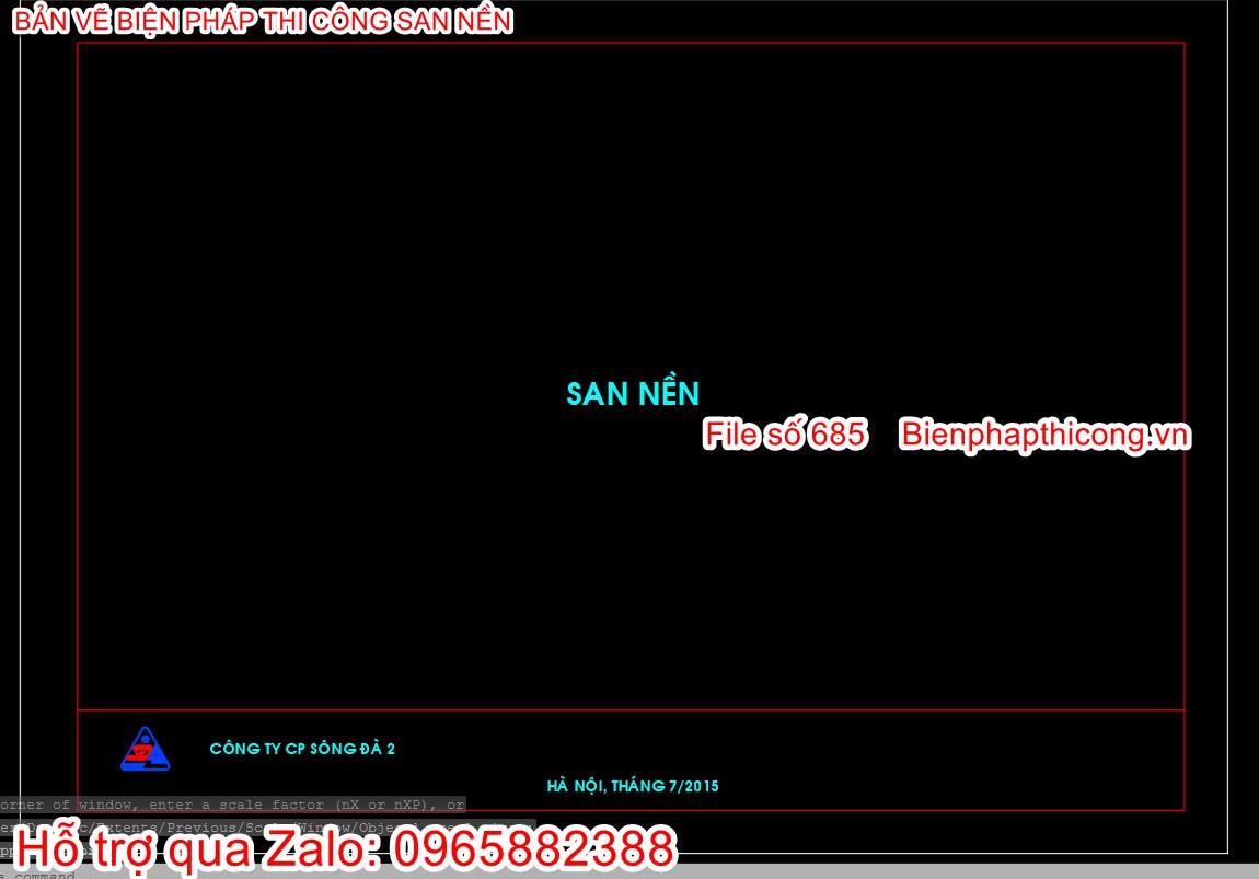 Bản vẽ bptc san nền cad.