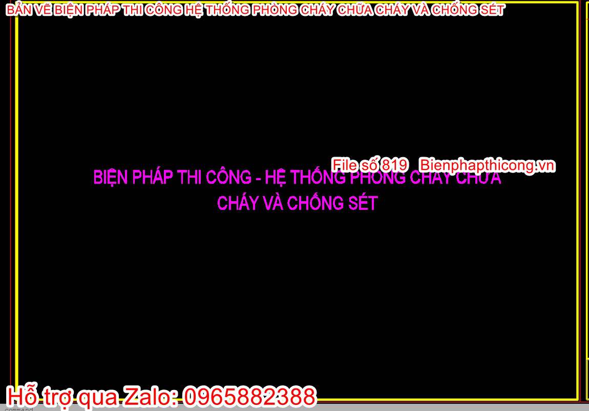 Bản vẽ biện pháp hệ thống phòng cháy chữa cháy.