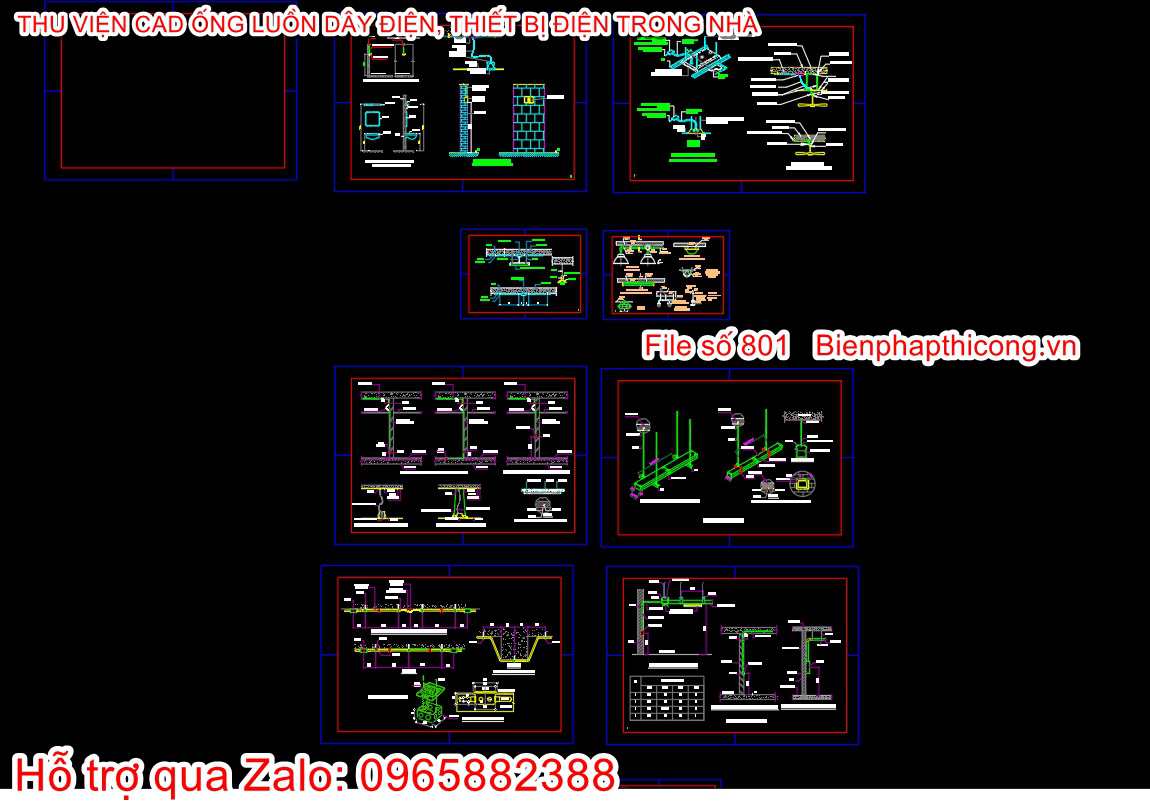 Download thư viện cad ống luồn dây điện trong nhà.