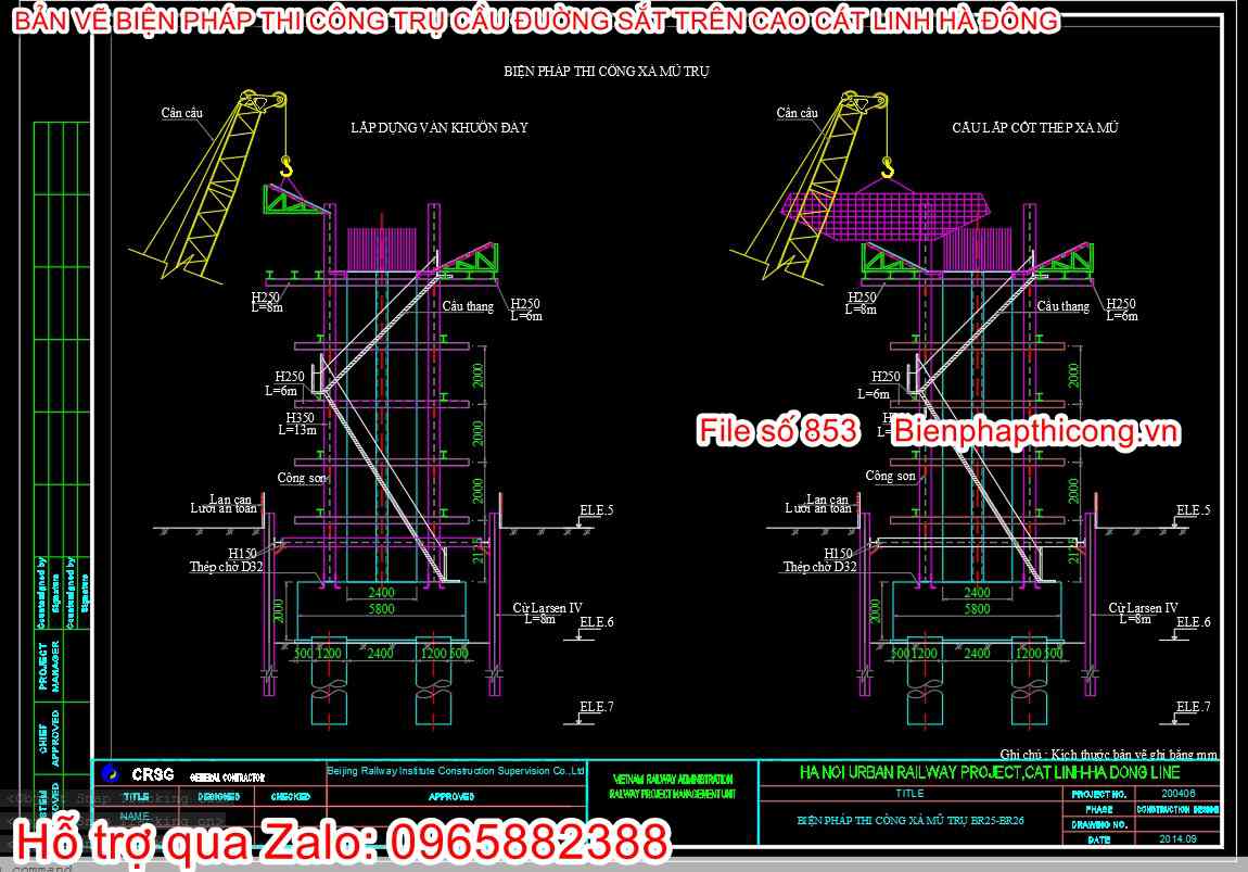 Bản vẽ bptc ván khuôn cốt thép xà mũ trụ cad.