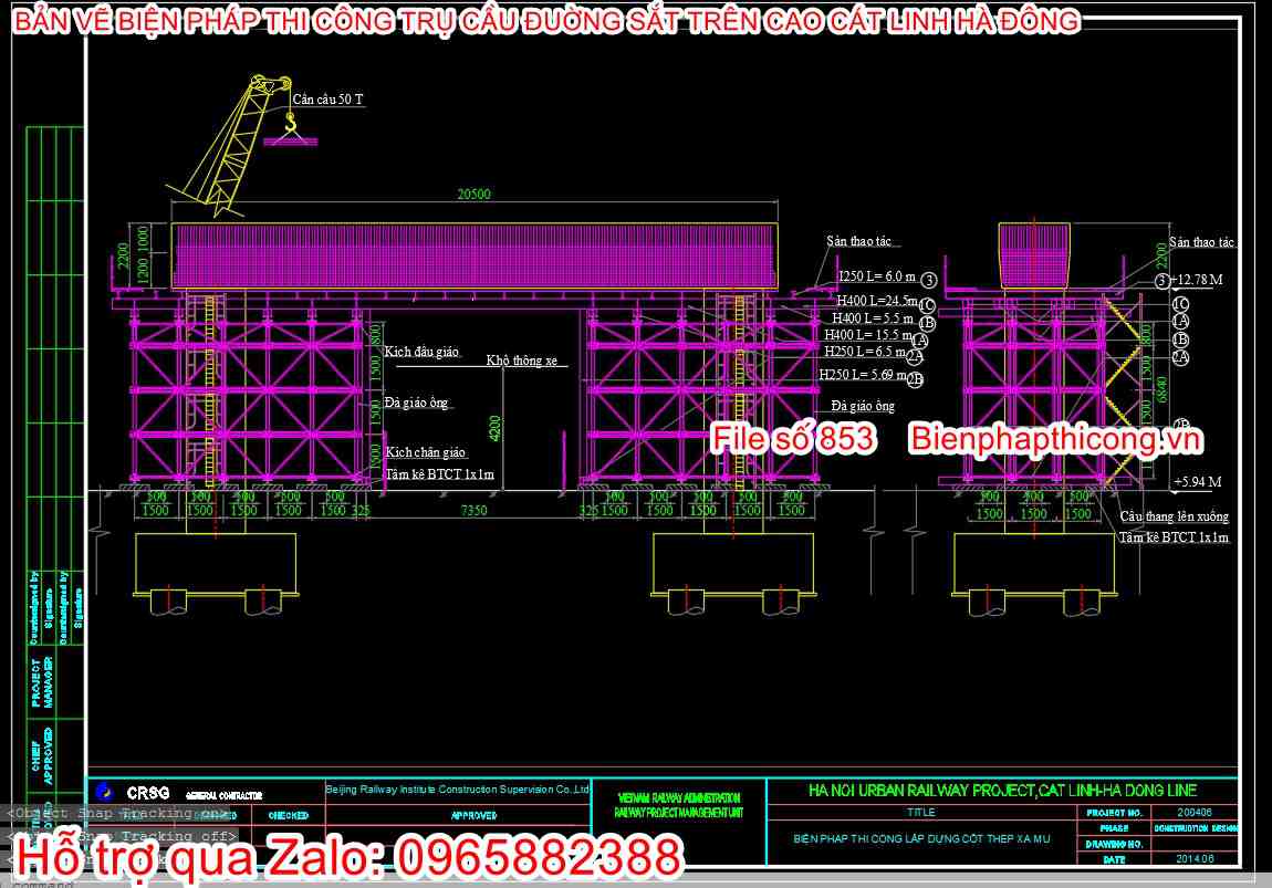 Bản vẽ bptc cốt thép xà mũ cad.
