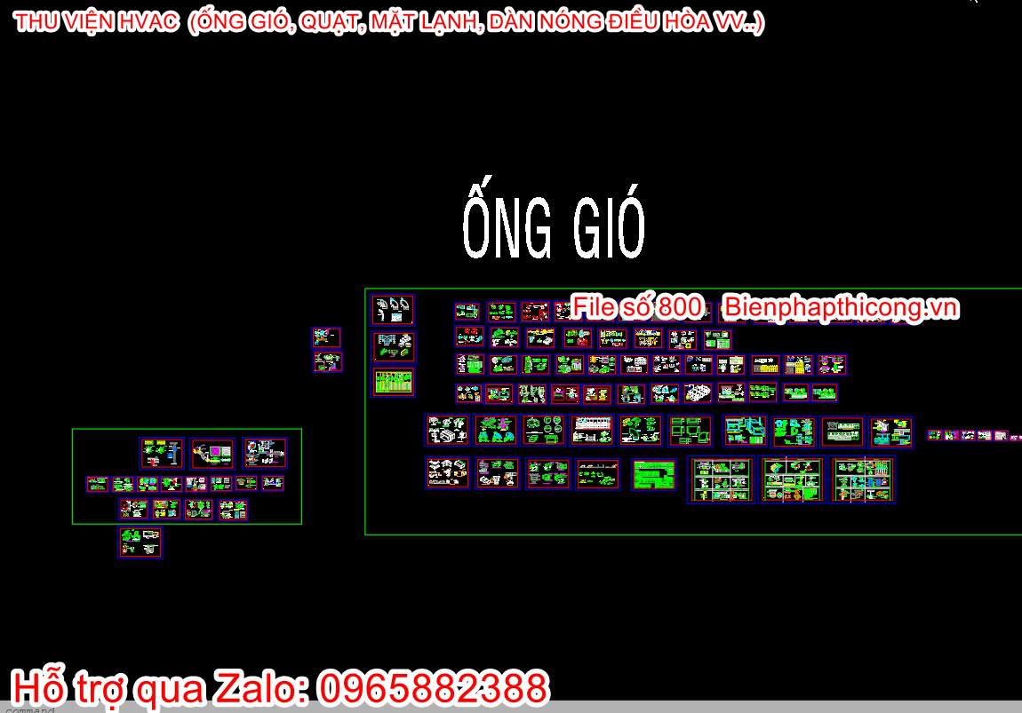 Thư viện cad ống gió hvac cad.