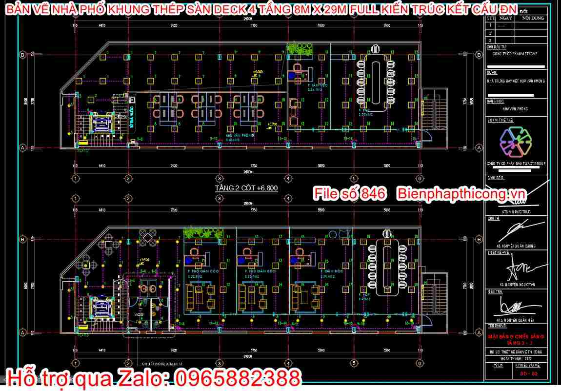 Bản vẽ điện nước nhà khung thép nhà ống.