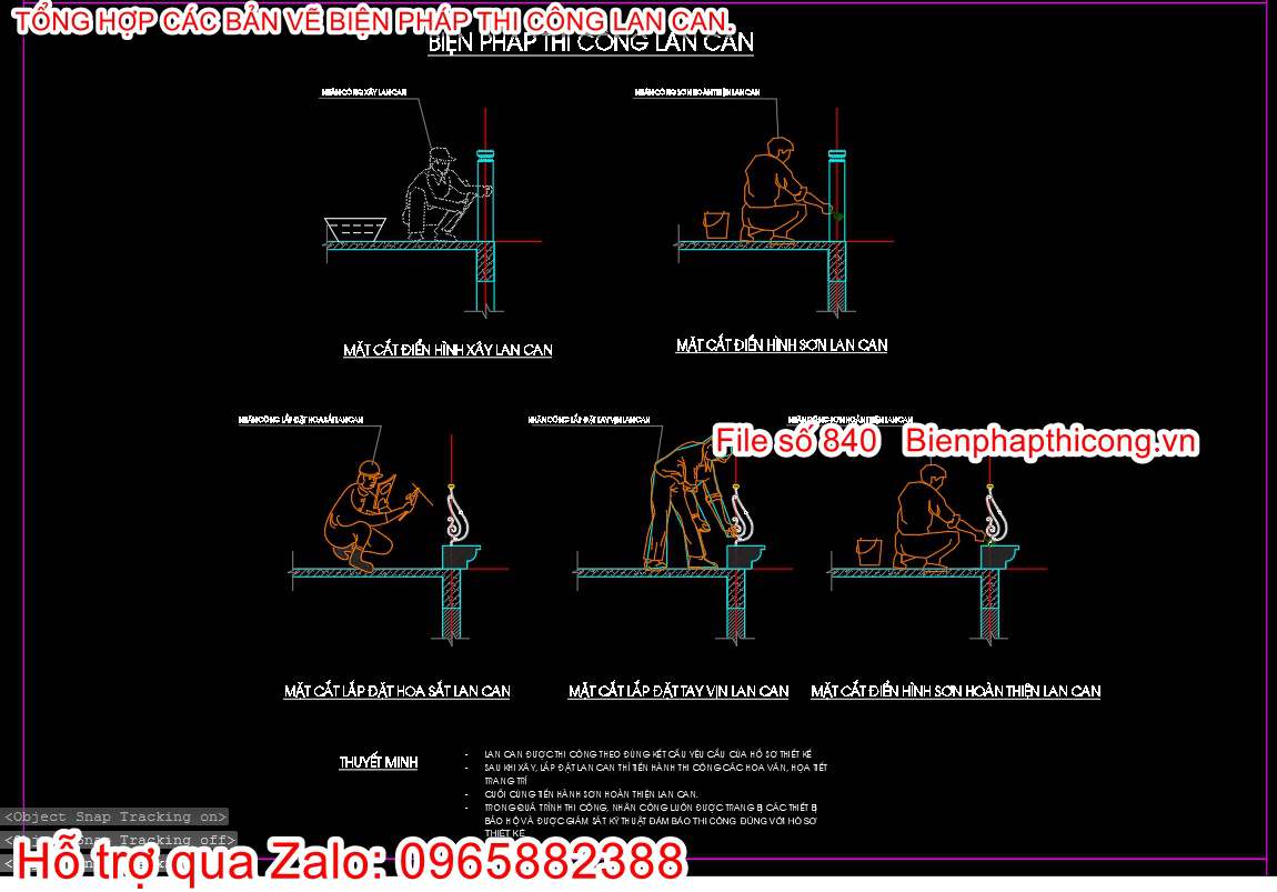 Bản vẽ bptc lan can sắt mỹ thuật.