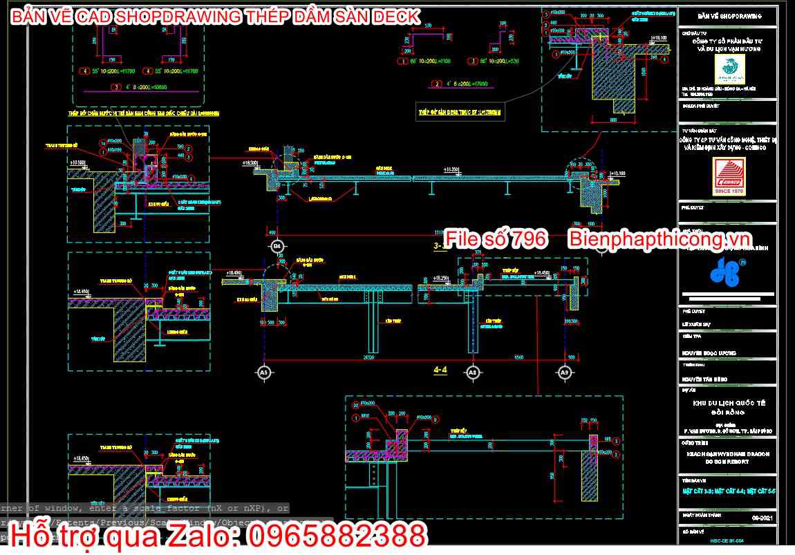 Tải bản vẽ shopdrawing sàn deck.
