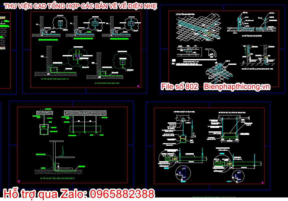 Tải các bản vẽ cad điện nhẹ.