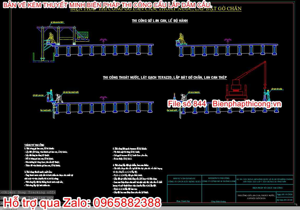 Biện pháp thi công gờ lan can thoát nước.