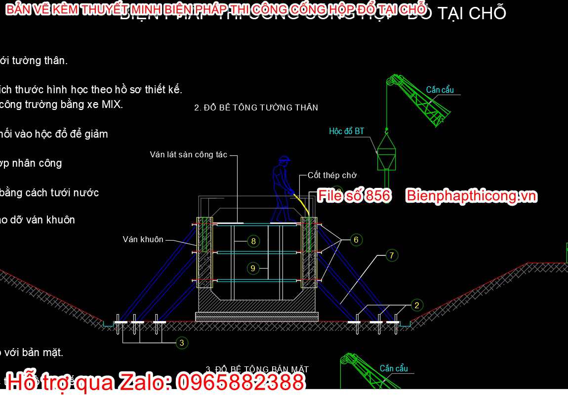 Download bản vẽ bptc cống hộp đổ tại chỗ.