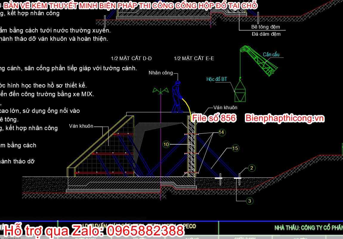 Bản vẽ bptc tường cánh cad.