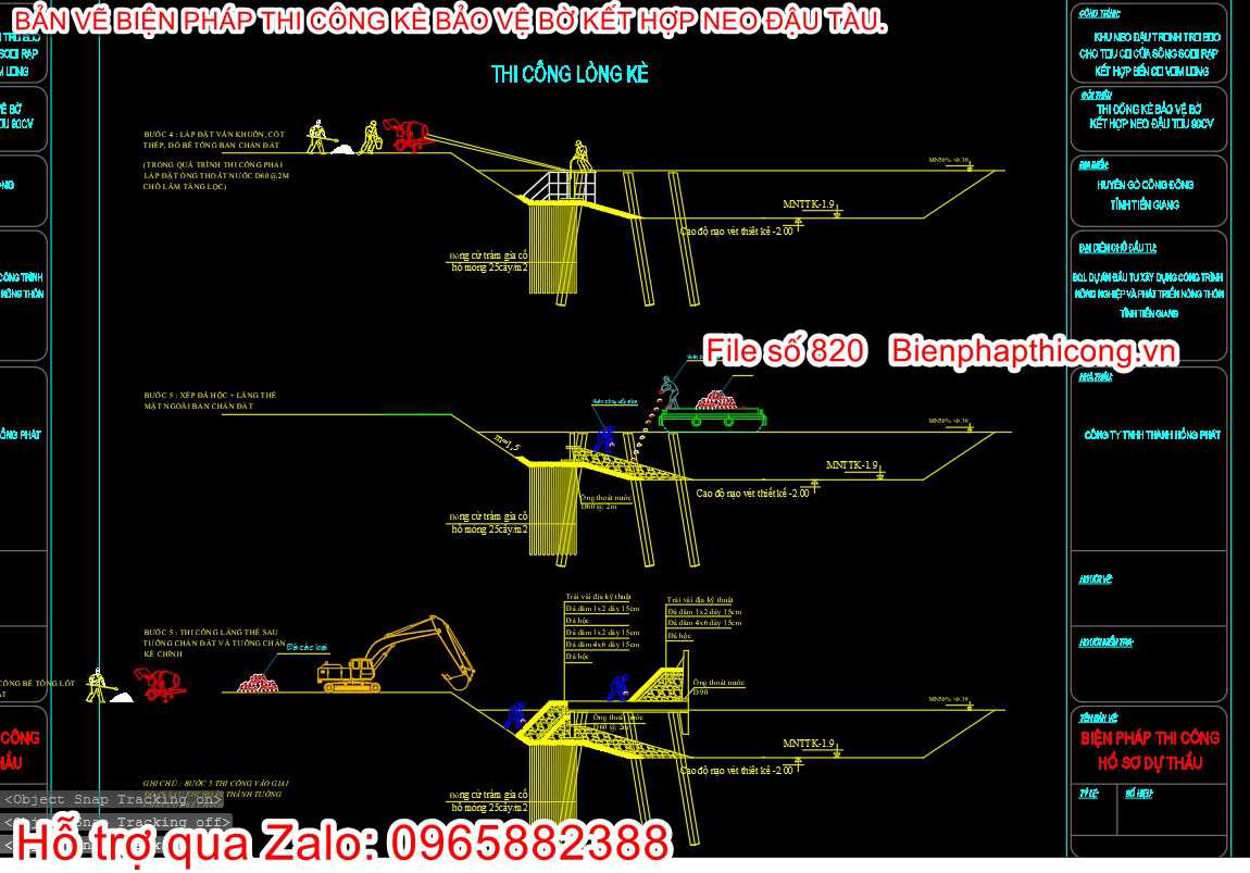 Bản vẽ bptc lòng kè cad.