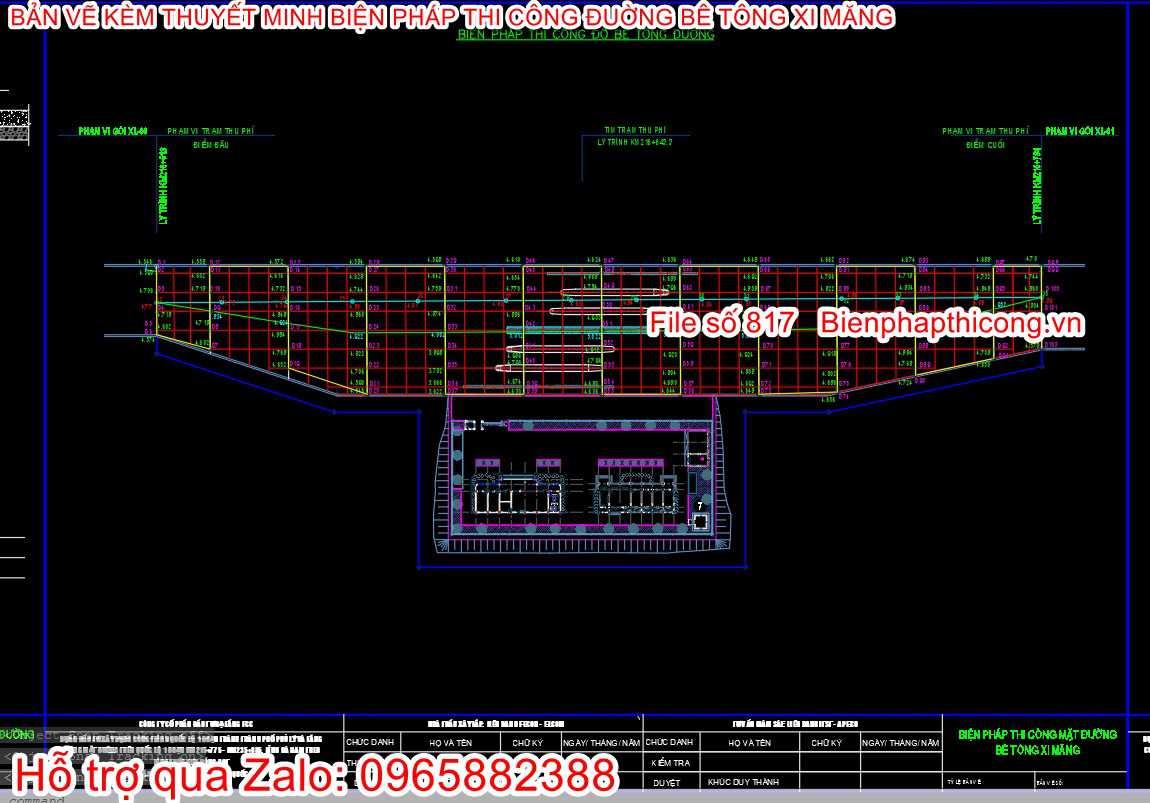 Bản vẽ cad bptc đường BTXM.