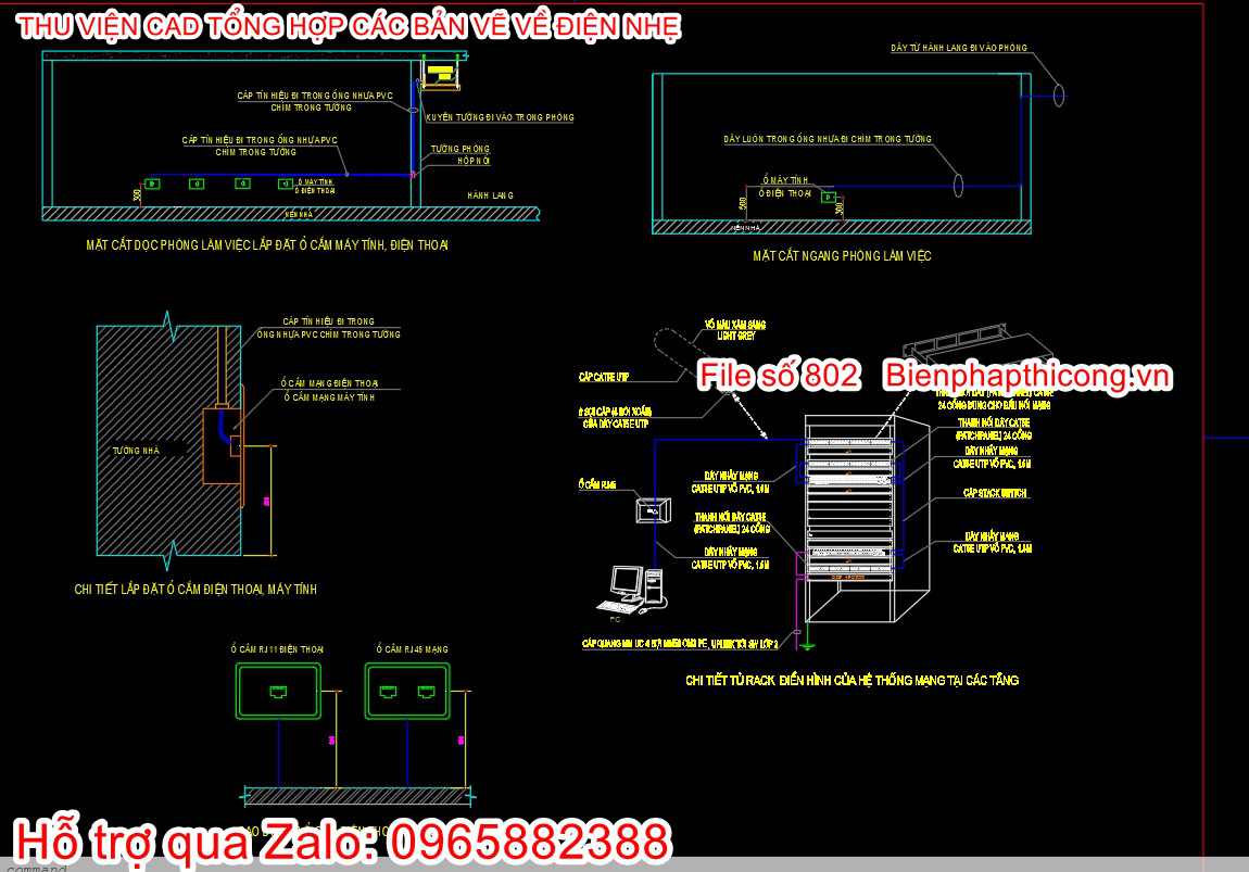 Bản vẽ cad điện nhẹ.