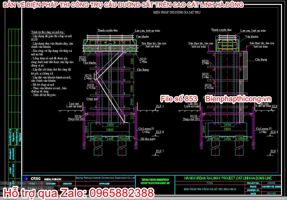 Bản vẽ bptc xà mũ trụ cad.