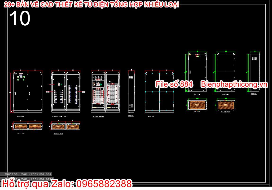 Tải mẫu bản vẽ cad tủ điện.