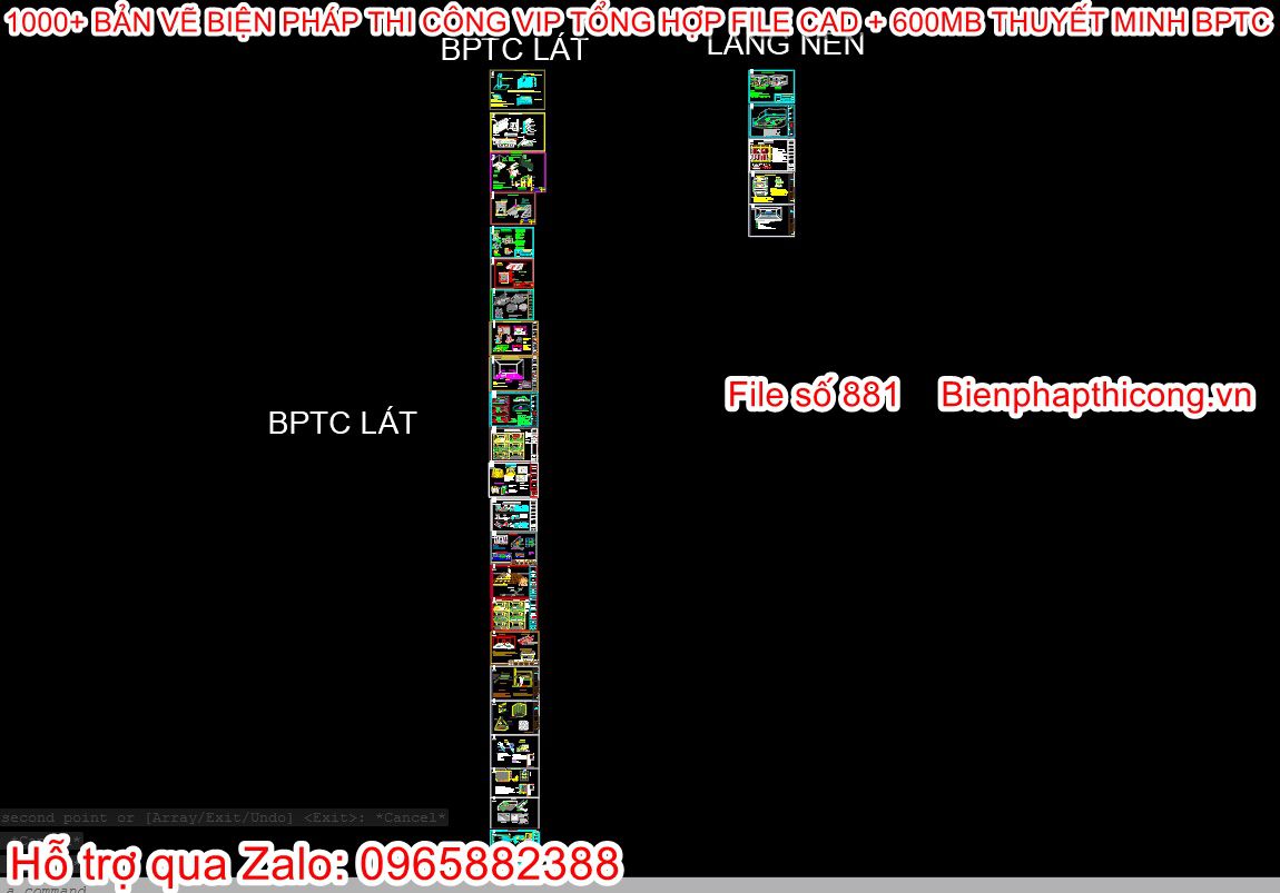 Bản vẽ biện pháp thi công lát nền cad.