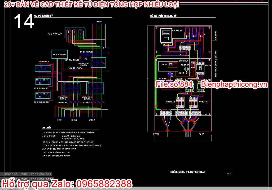 Thư viện cad tủ điện.