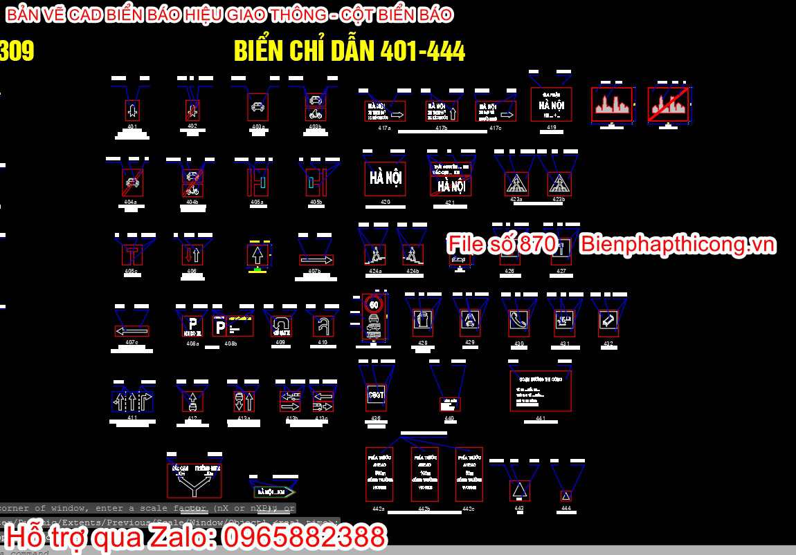 Biển chỉ dẫn 401 - 444