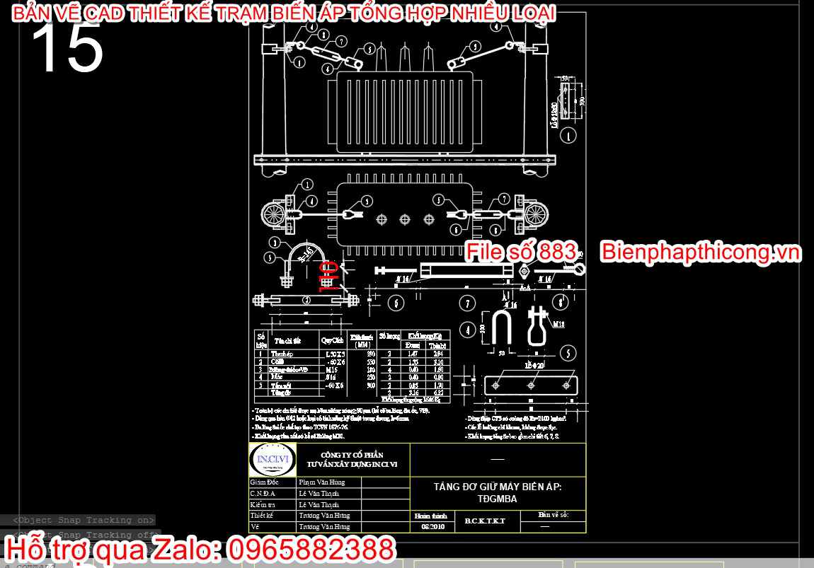 Máy biến áp cad.