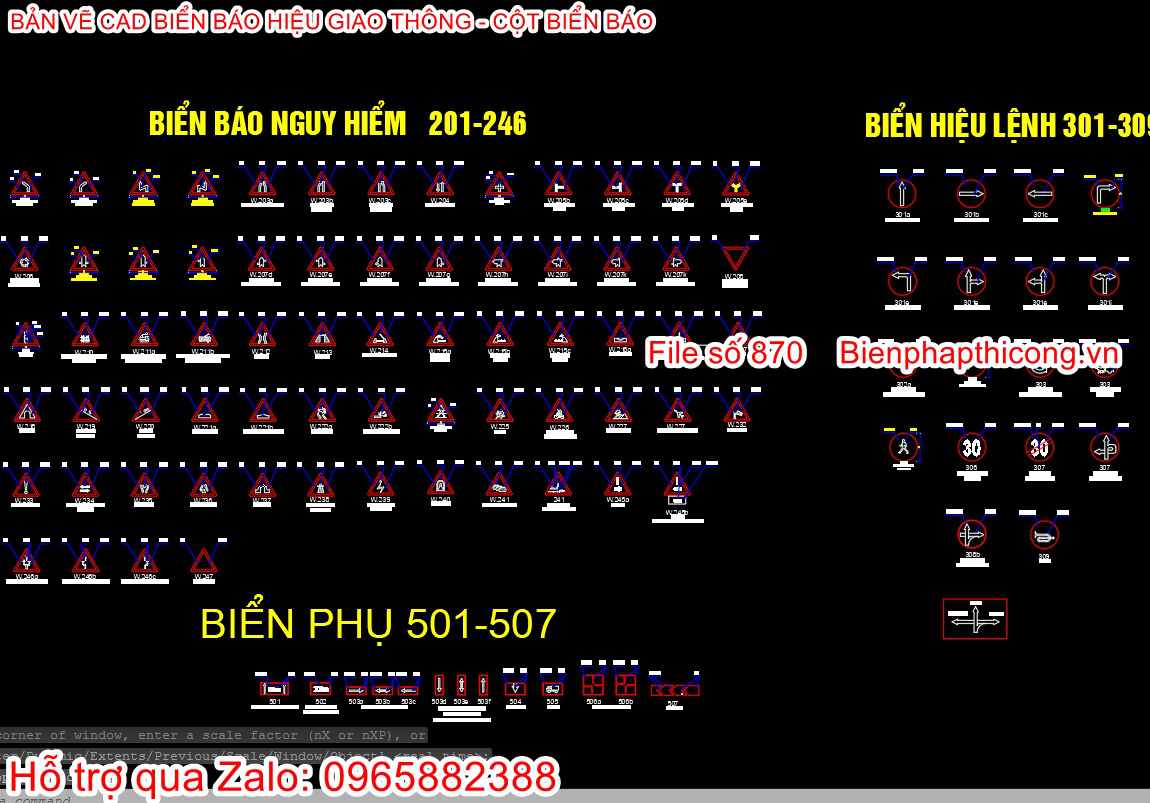 Biển báo nguy hiểm 201 - 246.