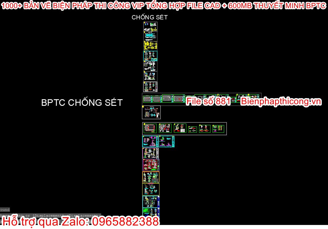 Bản vẽ cad bptc chống sét.
