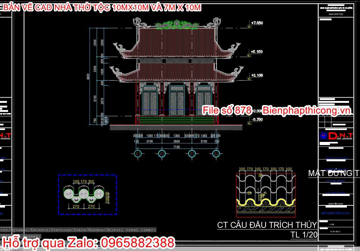 Bản vẽ cad mặt bằng nhà thờ họ.