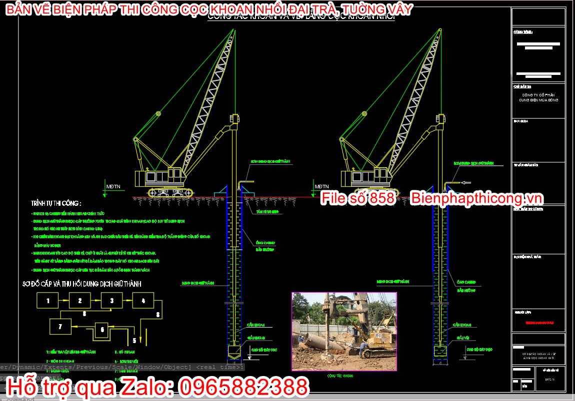 Bptc cọc khoan nhồi cad.