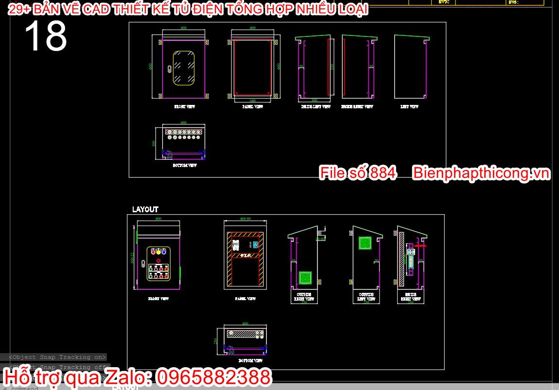 File cad bản vẽ tủ điện.