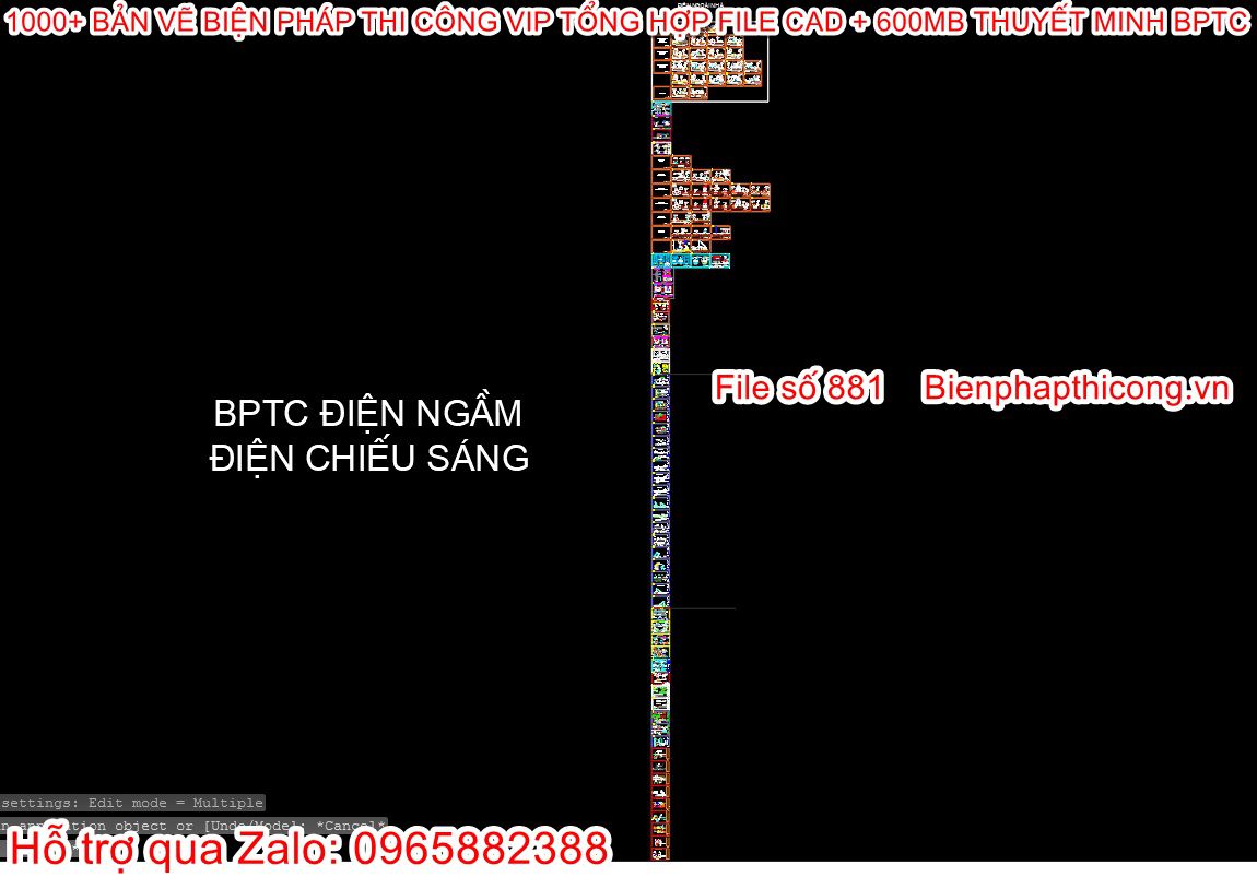 Bản vẽ bptc điện ngầm, điện chiếu sáng.