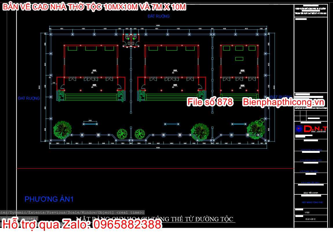 Mặt bằng quy hoạch nhà thờ họ.