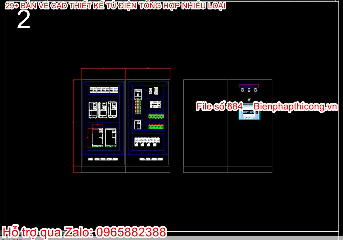 File thiết kế tủ điện cad.