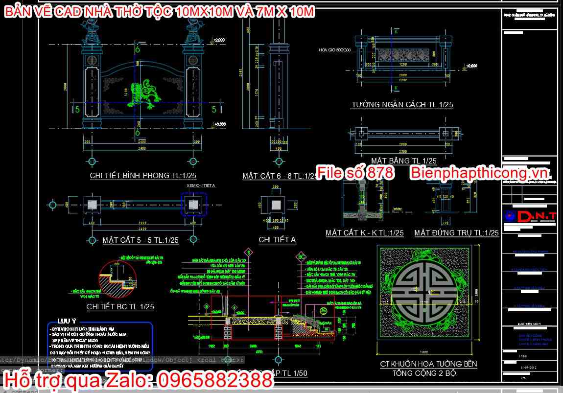 File cad bình phong.