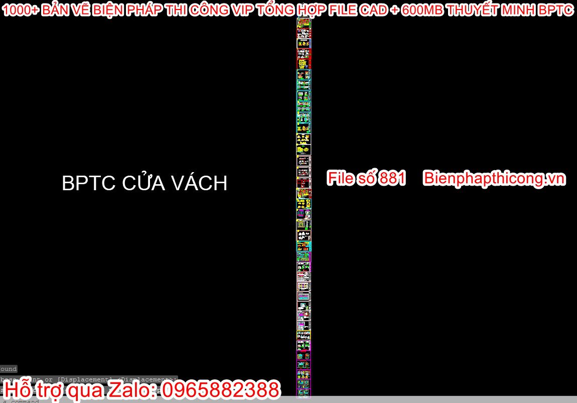 Bản vẽ biện pháp thi công cửa vách.
