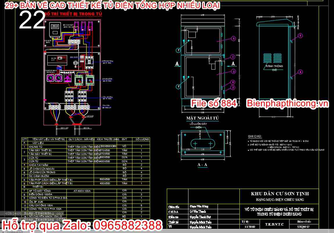 File tổng hợp bản vẽ cad tủ điện.