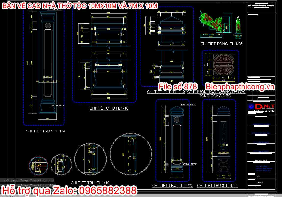 File cad chi tiết trụ.