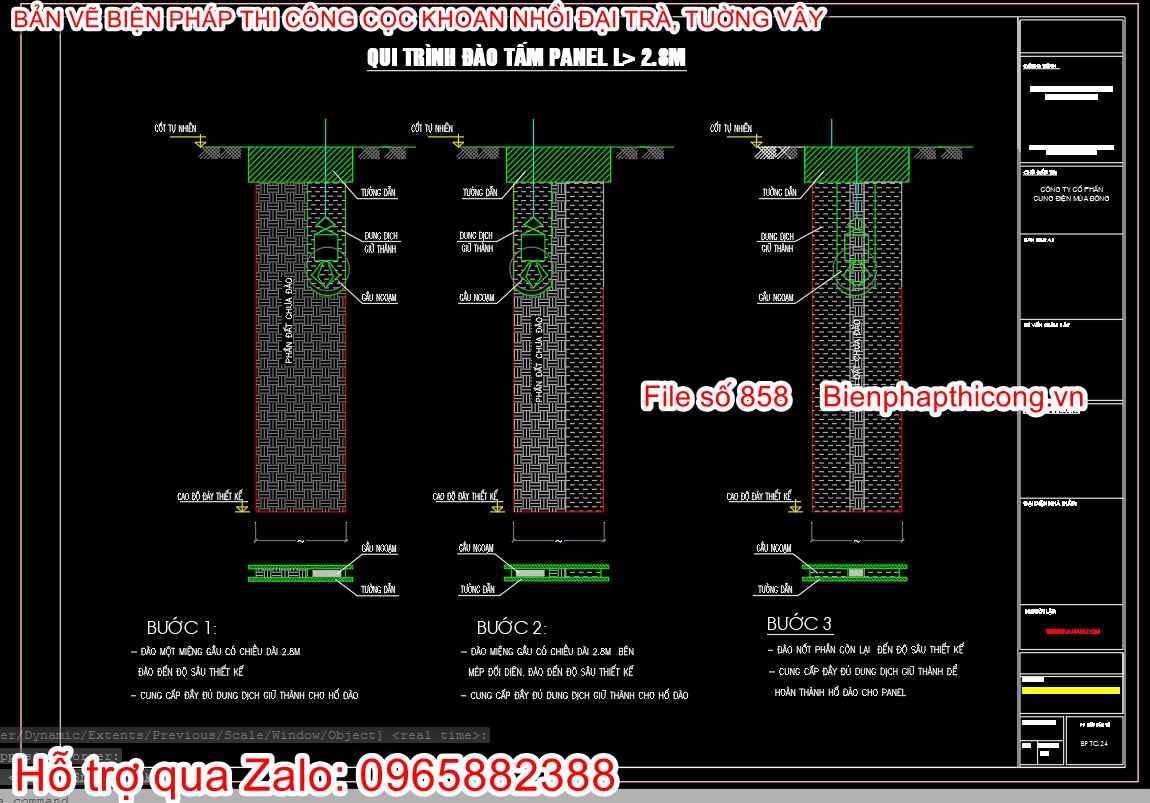 Quy trình đào tấm panel cad.