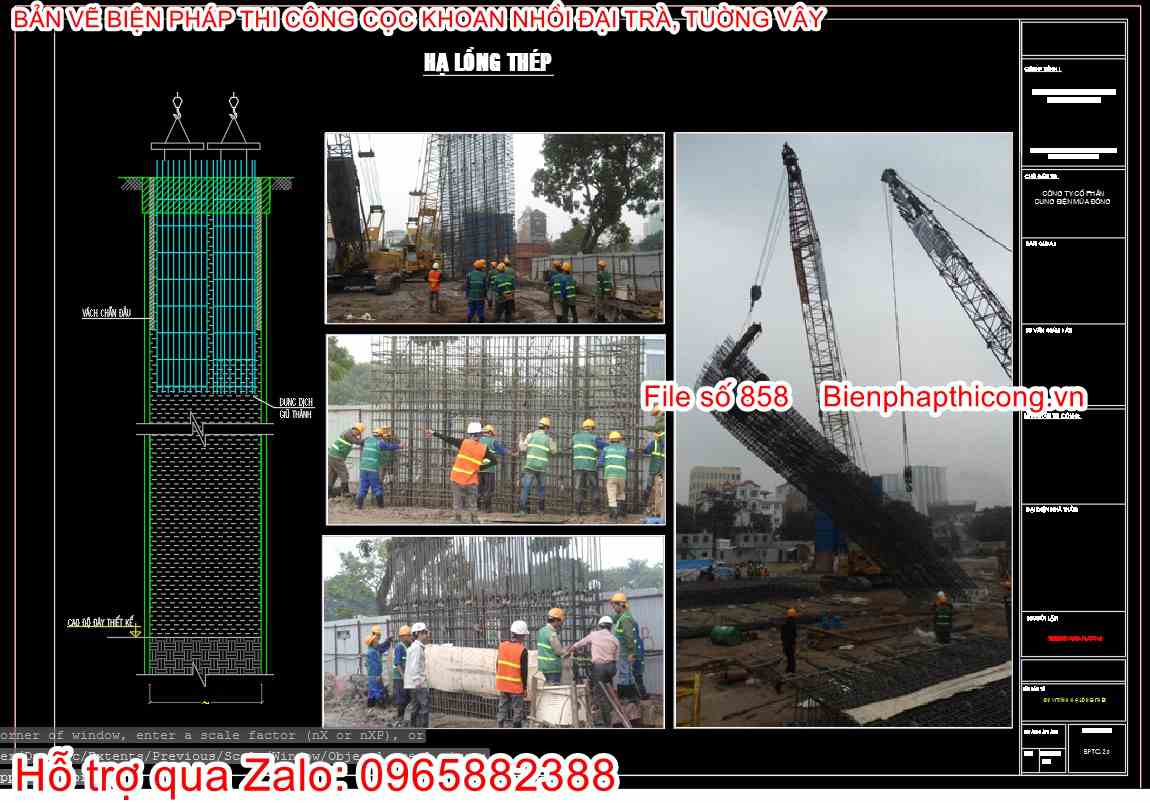 Bptc hạ lồng thép cad.